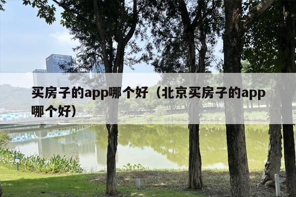 买房子的app哪个好（北京买房子的app哪个好）