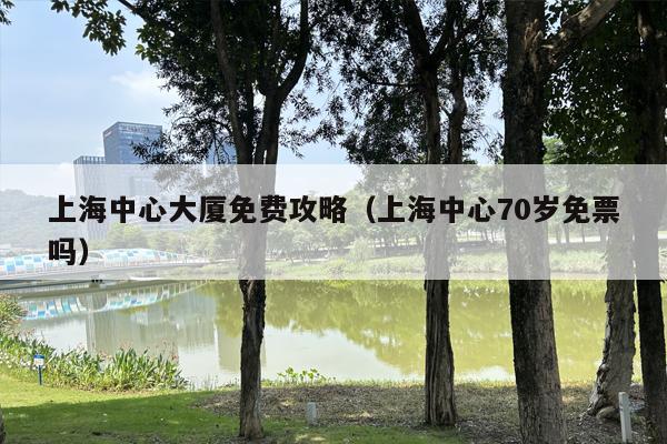 上海中心大厦免费攻略（上海中心70岁免票吗）