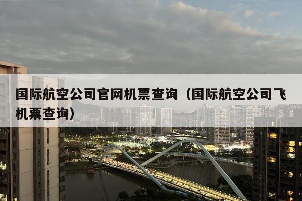 国际航空公司官网机票查询（国际航空公司飞机票查询）