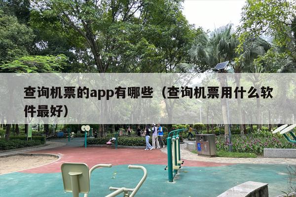 查询机票的app有哪些（查询机票用什么软件最好）