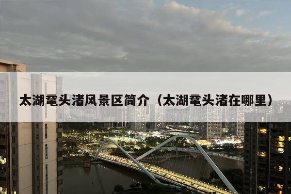 太湖鼋头渚风景区简介（太湖鼋头渚在哪里）