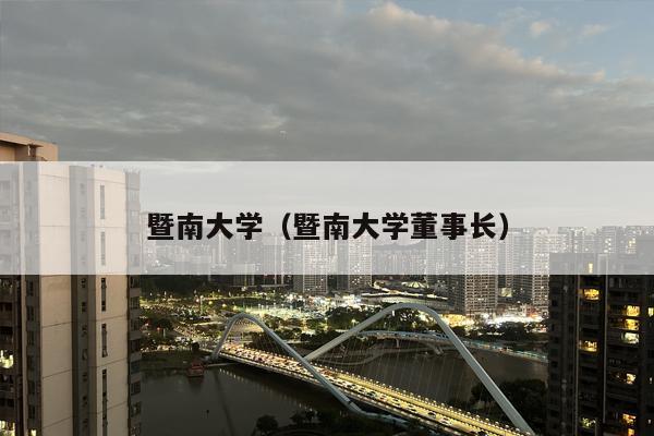 暨南大学（暨南大学董事长）
